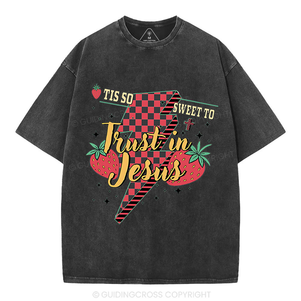 Trust In Jesus Christian Washed T-Shirt
