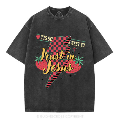 Trust In Jesus Christian Washed T-Shirt