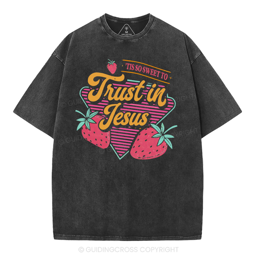 Trust In Jesus Christian Washedd T-Shirt