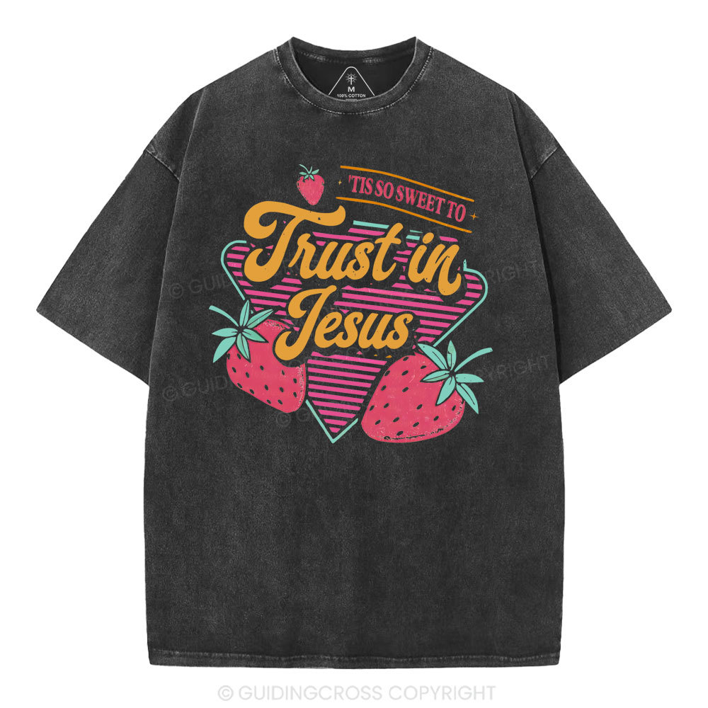 Trust In Jesus Christian Washedd T-Shirt
