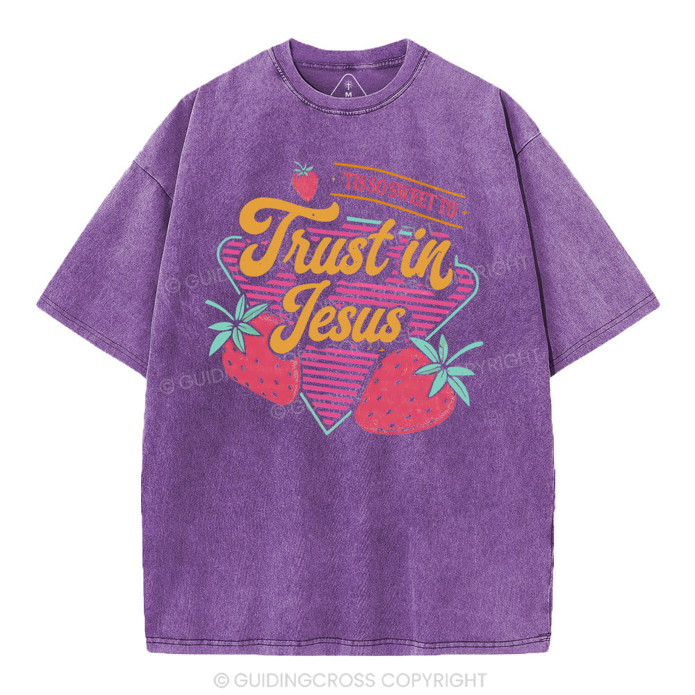 Trust In Jesus Christian Washedd T-Shirt