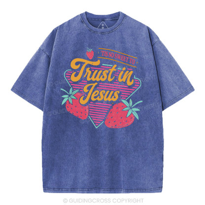 Trust In Jesus Christian Washedd T-Shirt