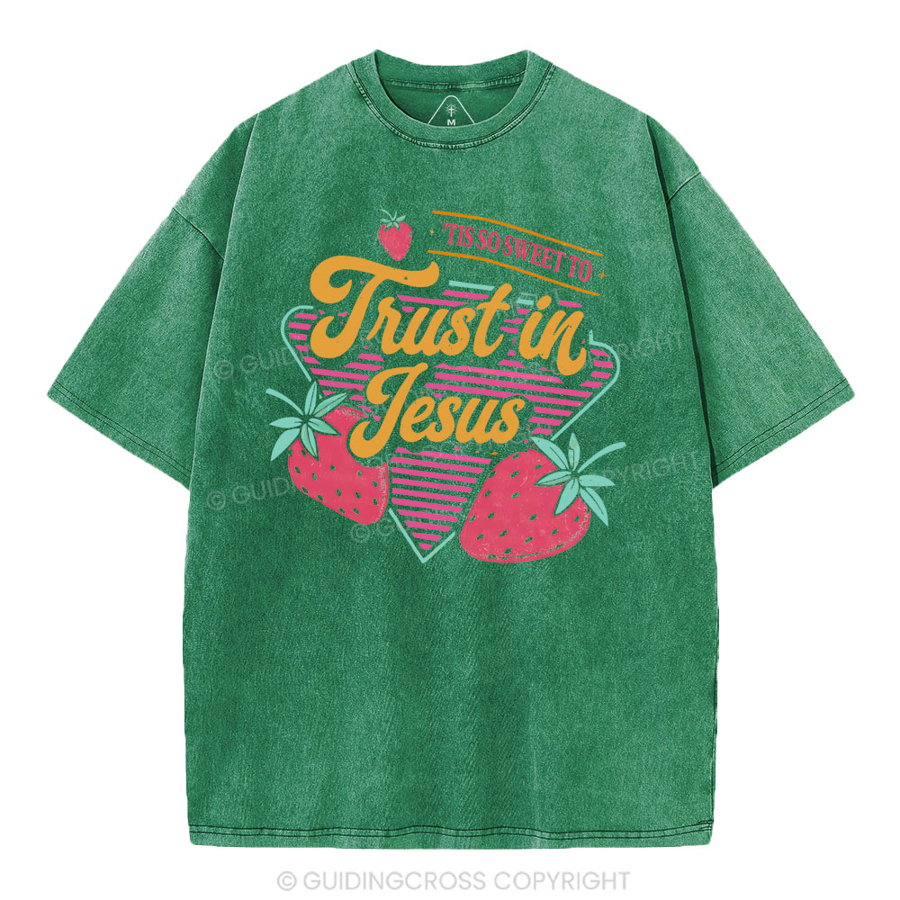 Trust In Jesus Christian Washedd T-Shirt