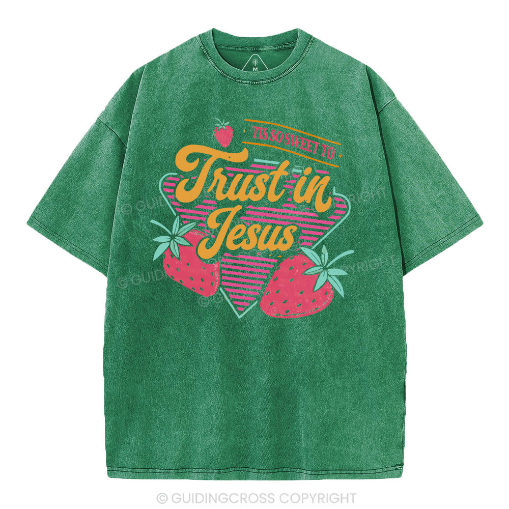 Trust In Jesus Christian Washedd T-Shirt