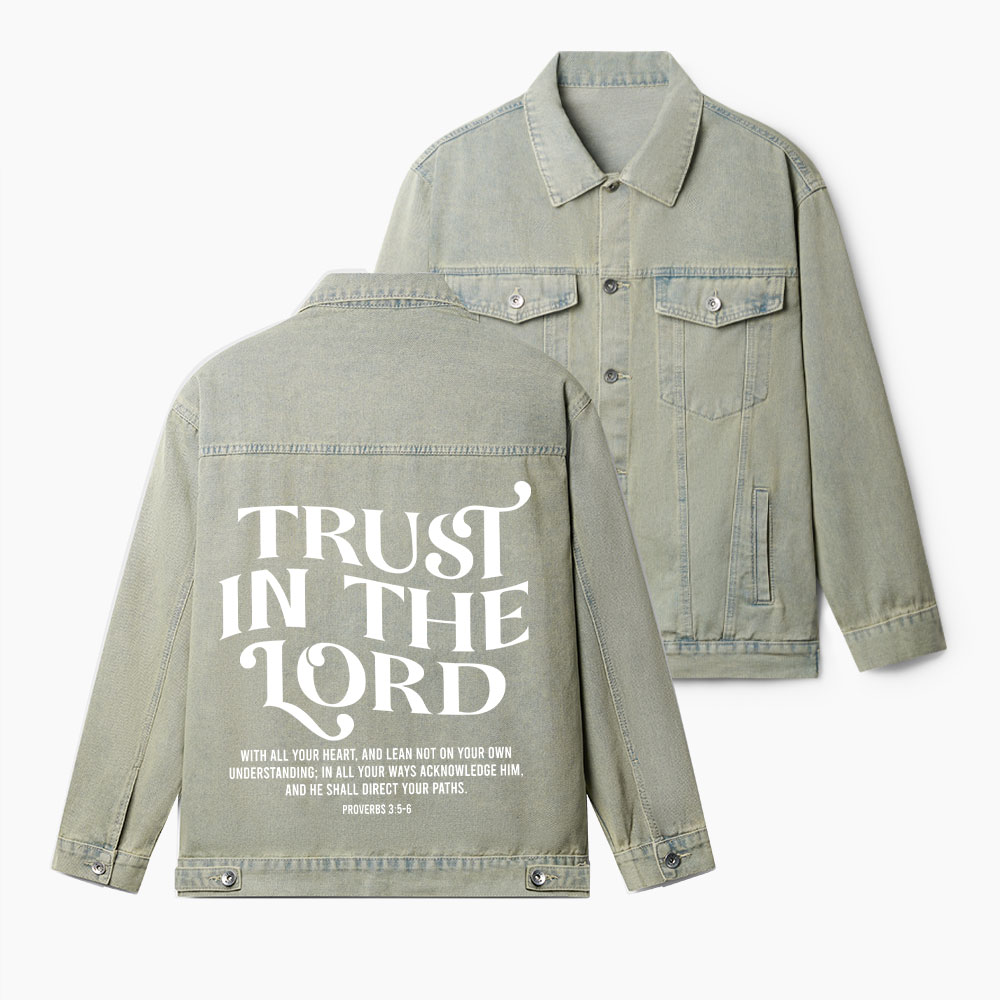 Trust In The Lord Christian Denim Jacket