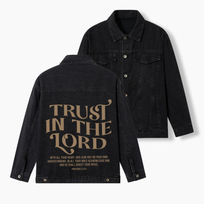 Trust In The Lord Christian Denim Jacket