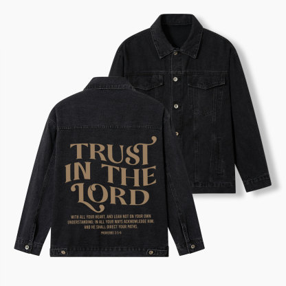 Trust In The Lord Christian Denim Jacket