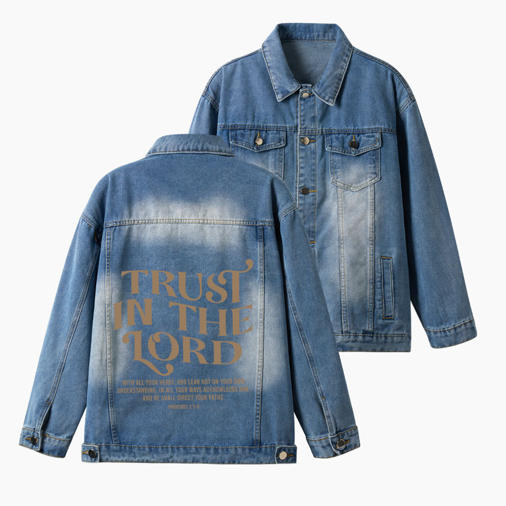 Trust In The Lord Christian Denim Jacket