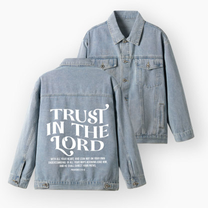 Trust In The Lord Christian Denim Jacket
