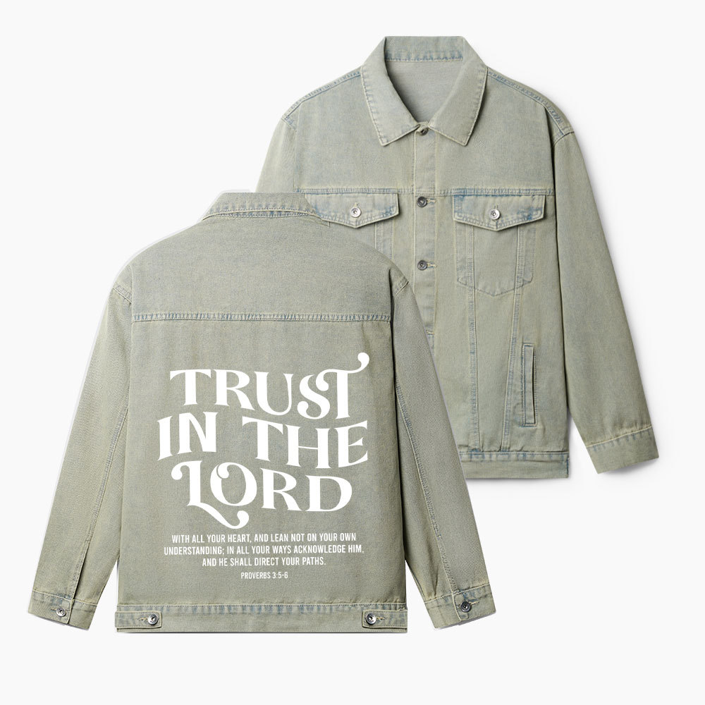 Trust In The Lord Christian Denim Jacket