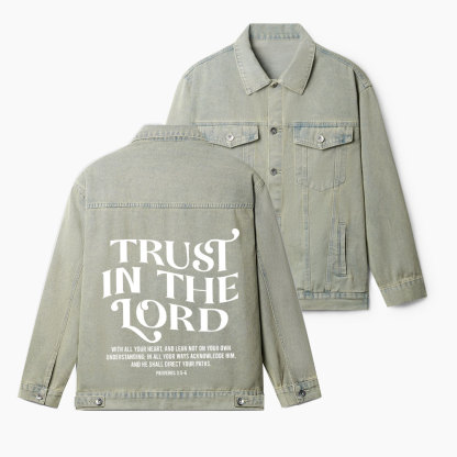 Trust In The Lord Christian Denim Jacket