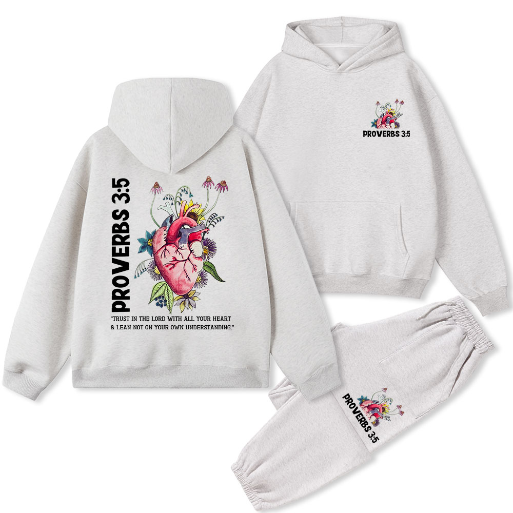 Trust In The Lord Christian Fleece Hoodie Set