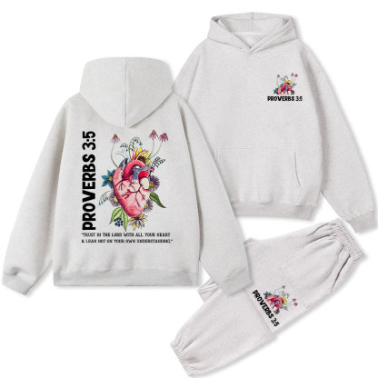 Trust In The Lord Christian Fleece Hoodie Set