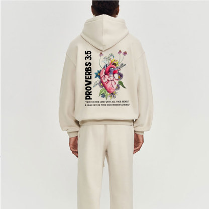 Trust In The Lord Christian Fleece Hoodie Set