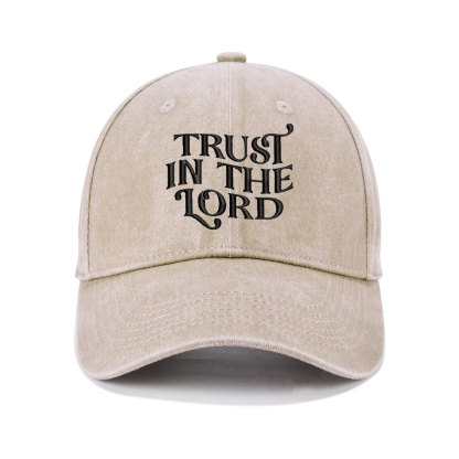 Trust In The Lord Christian Washed Hat