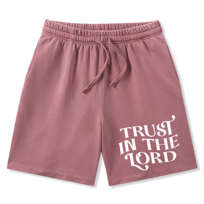 Trust In The Lord Christian Washed Shorts