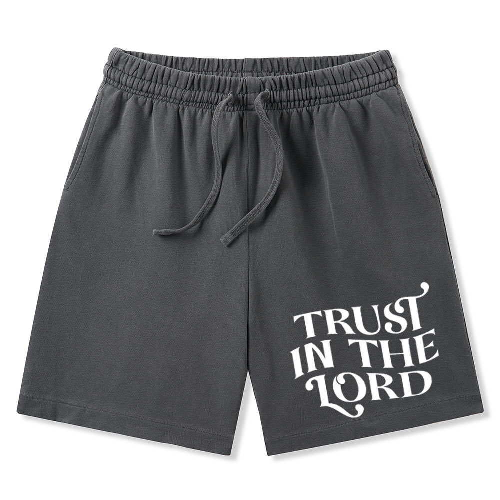 Trust In The Lord Christian Washed Shorts