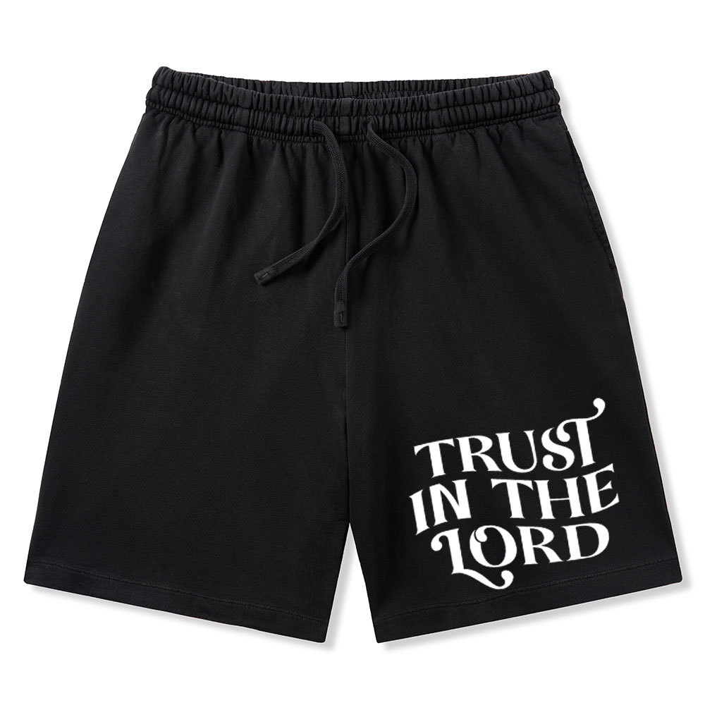 Trust In The Lord Christian Washed Shorts
