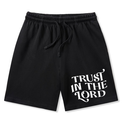 Trust In The Lord Christian Washed Shorts