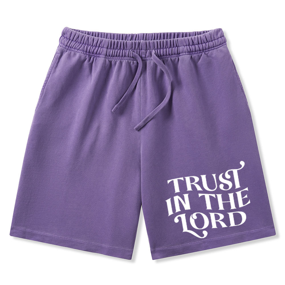 Trust In The Lord Christian Washed Shorts
