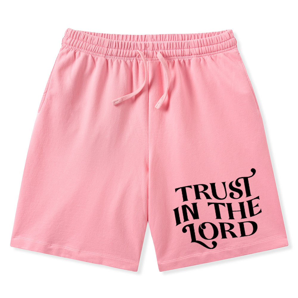 Trust In The Lord Christian Washed Shorts