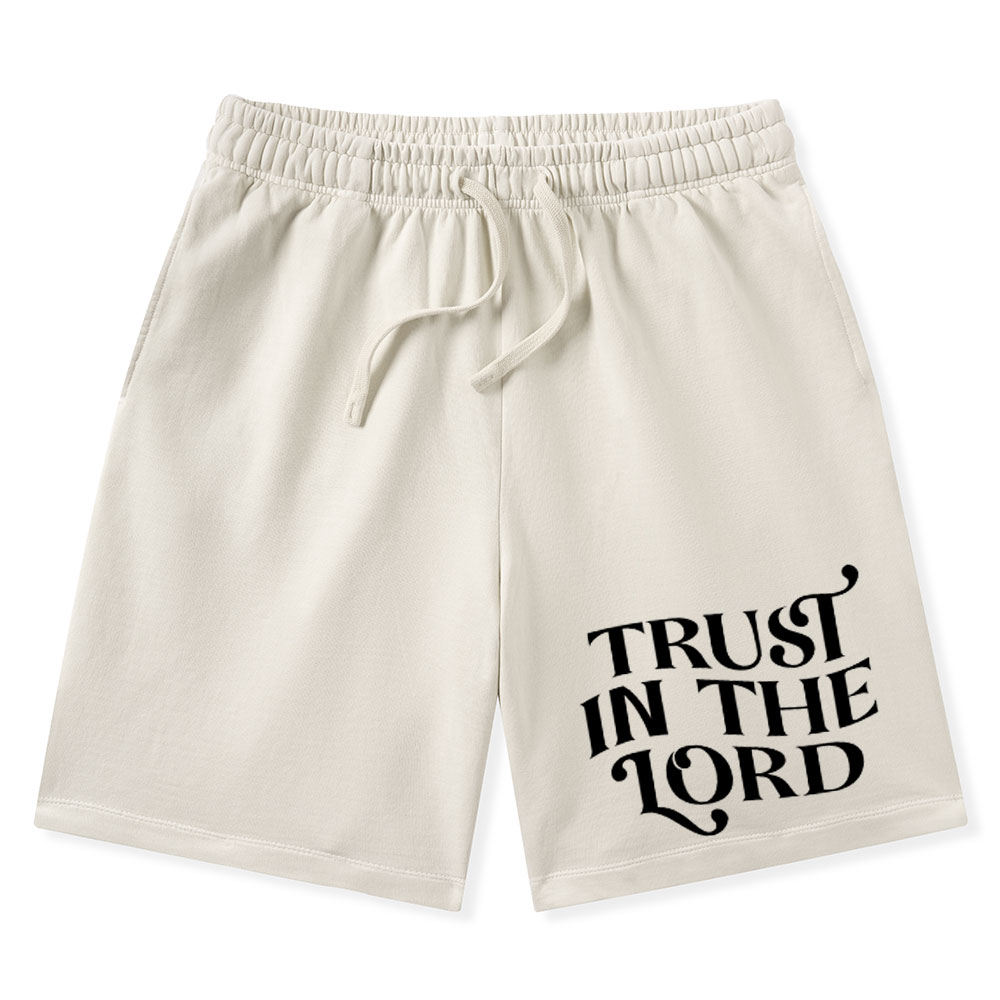 Trust In The Lord Christian Washed Shorts
