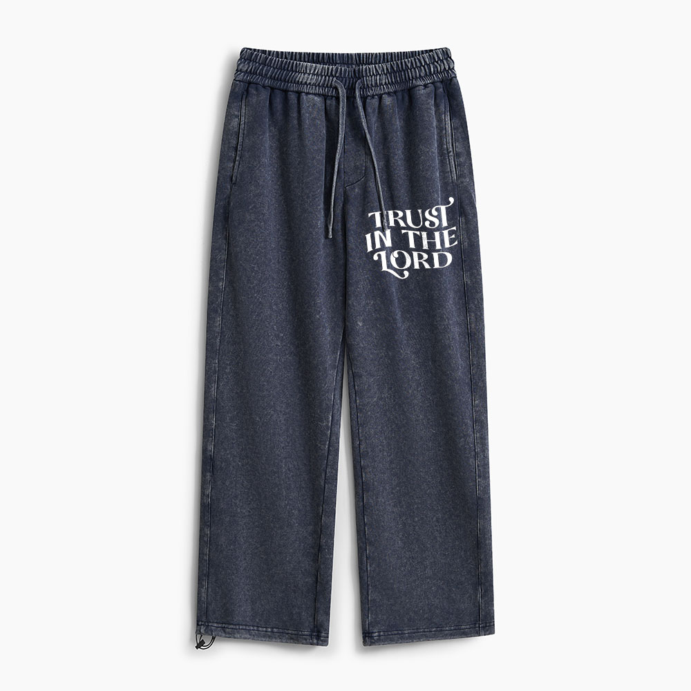 Trust In The Lord Christian Washed Sweatpants