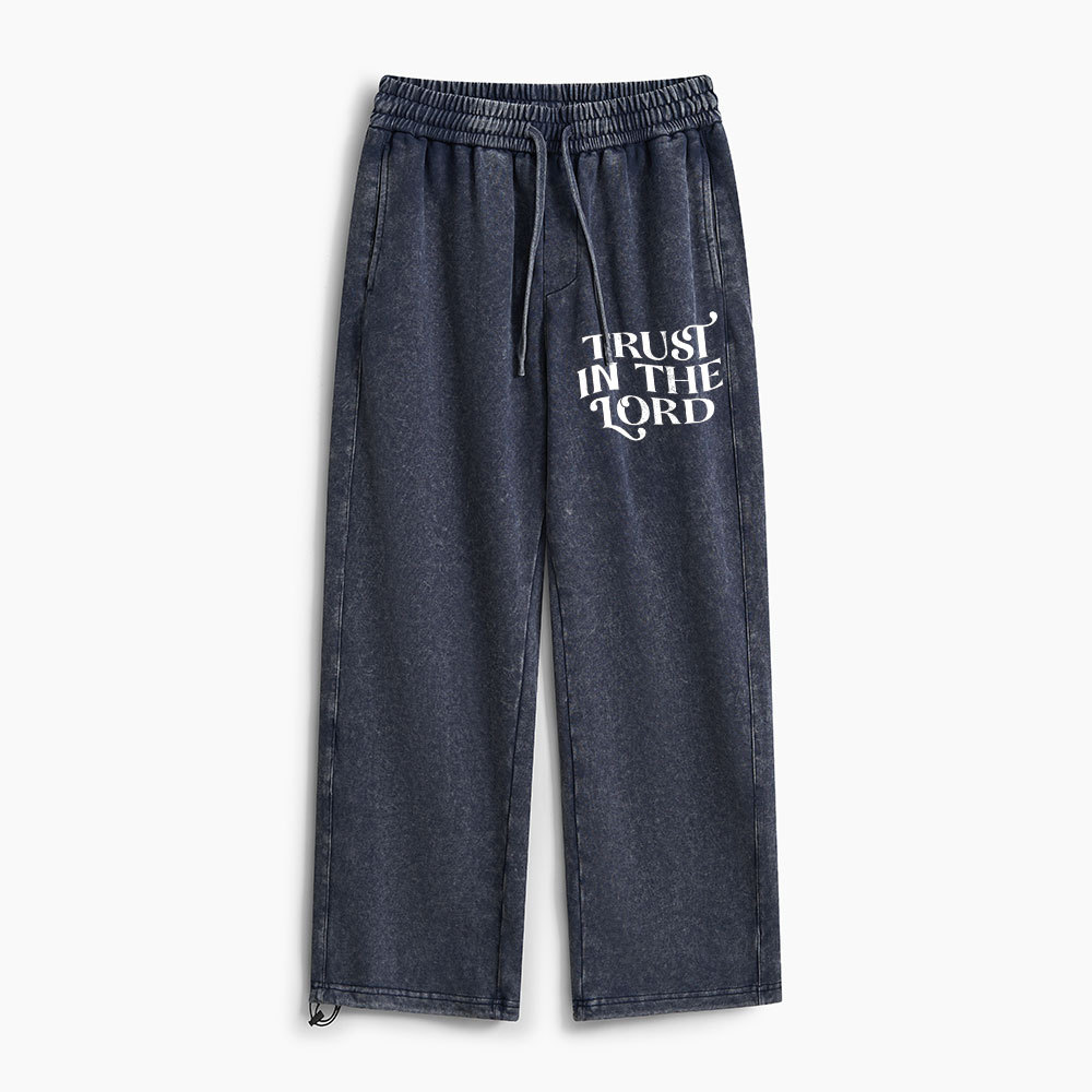 Trust In The Lord Christian Washed Sweatpants