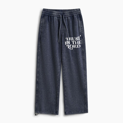 Trust In The Lord Christian Washed Sweatpants