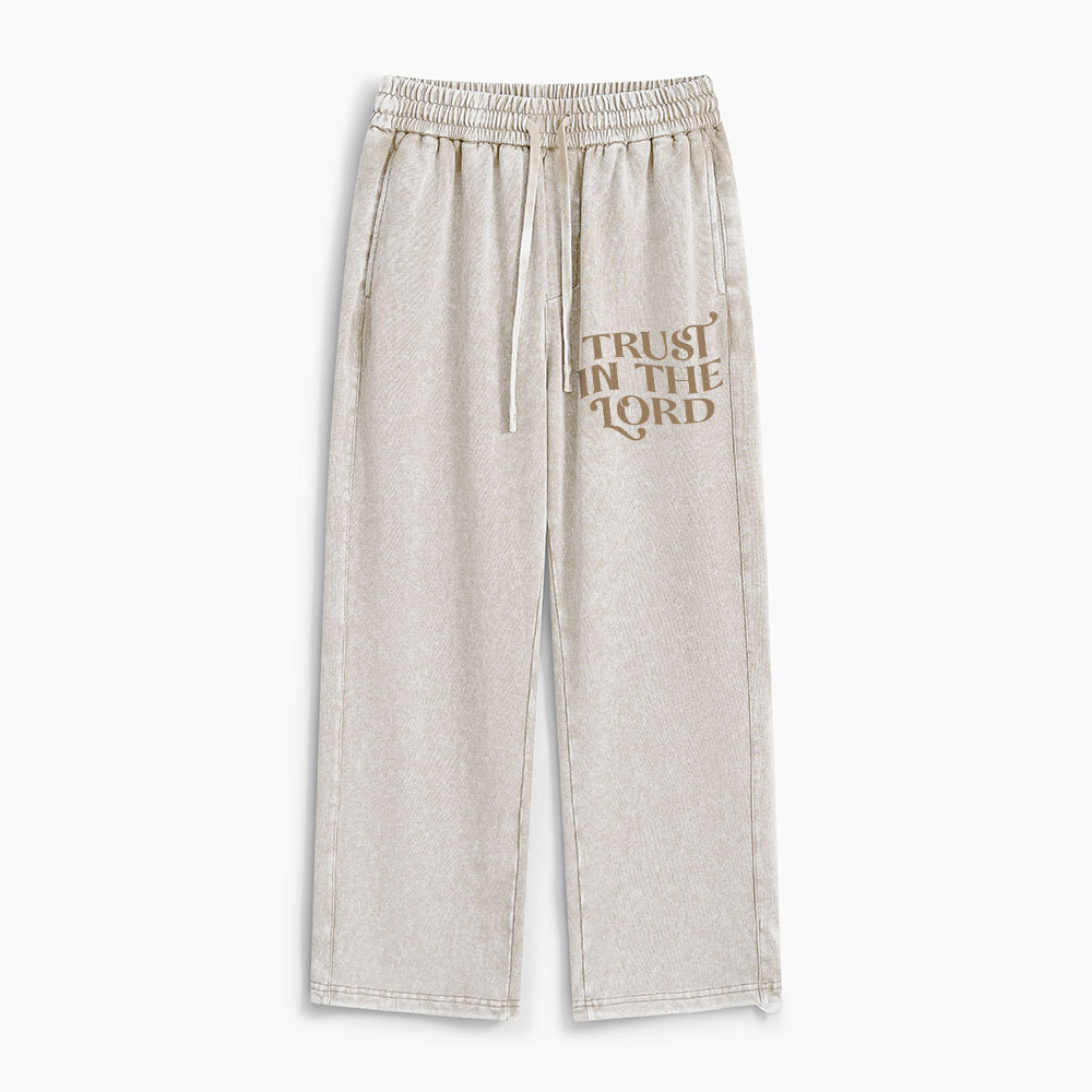 Trust In The Lord Christian Washed Sweatpants
