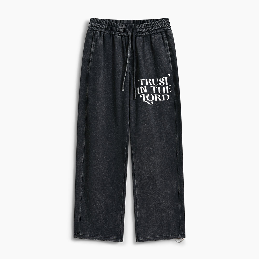 Trust In The Lord Christian Washed Sweatpants