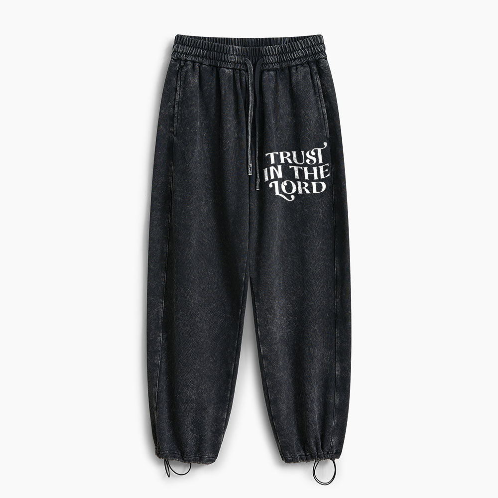 Trust In The Lord Christian Washed Sweatpants