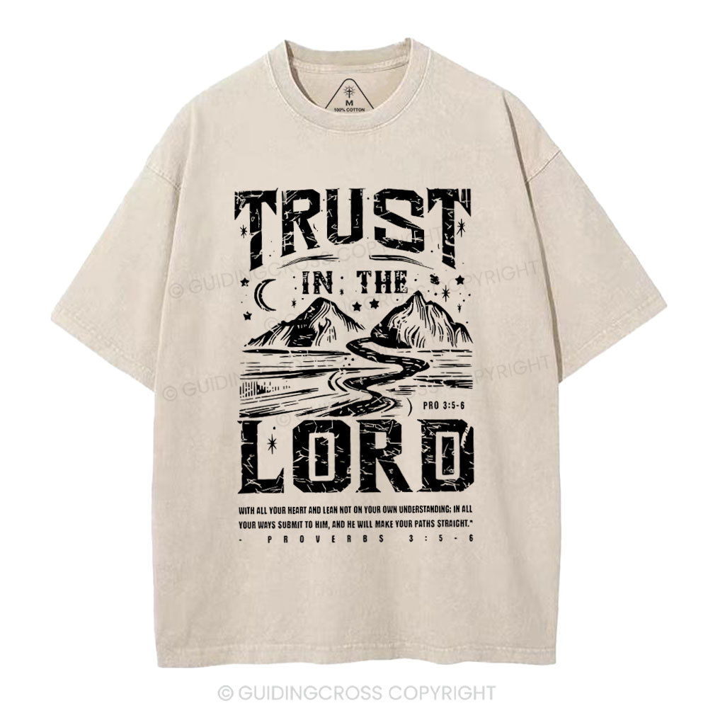 Trust In The Lord Christian Washed T-Shirt