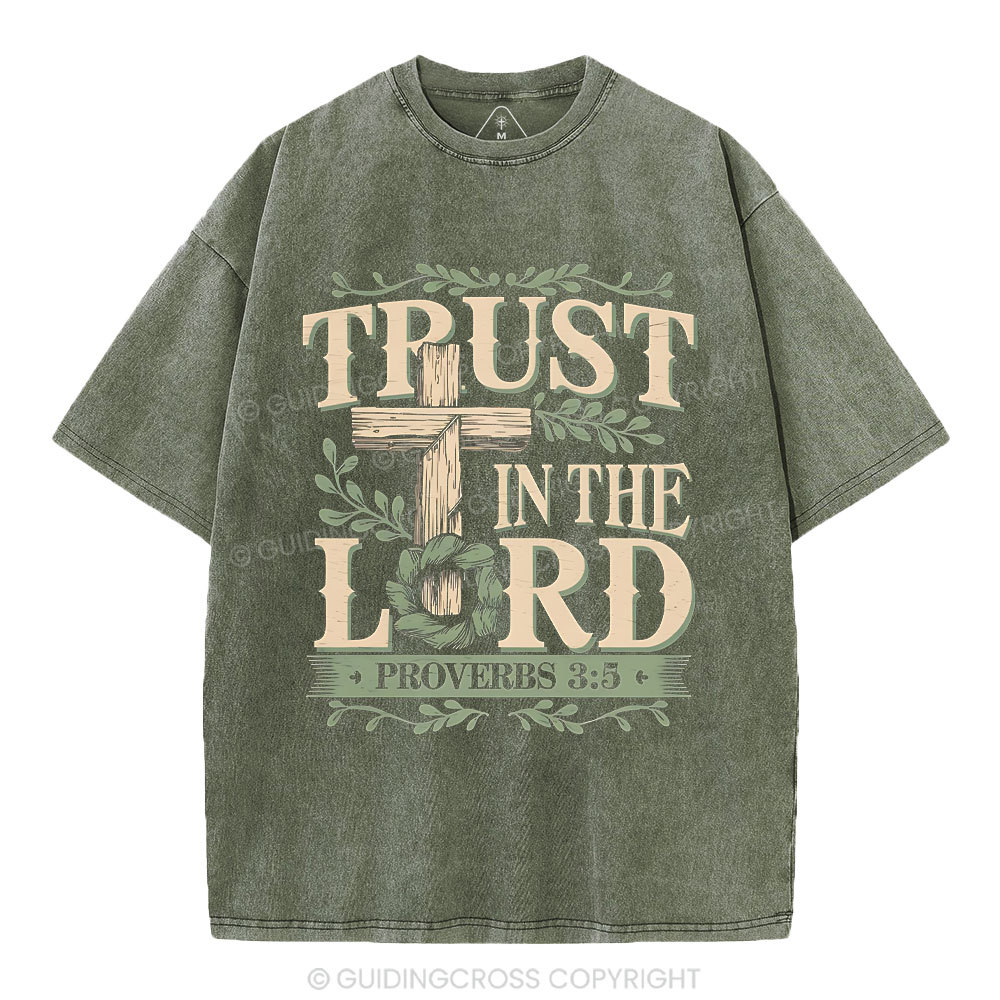 Trust In The Lord Christian Washed T-Shirt
