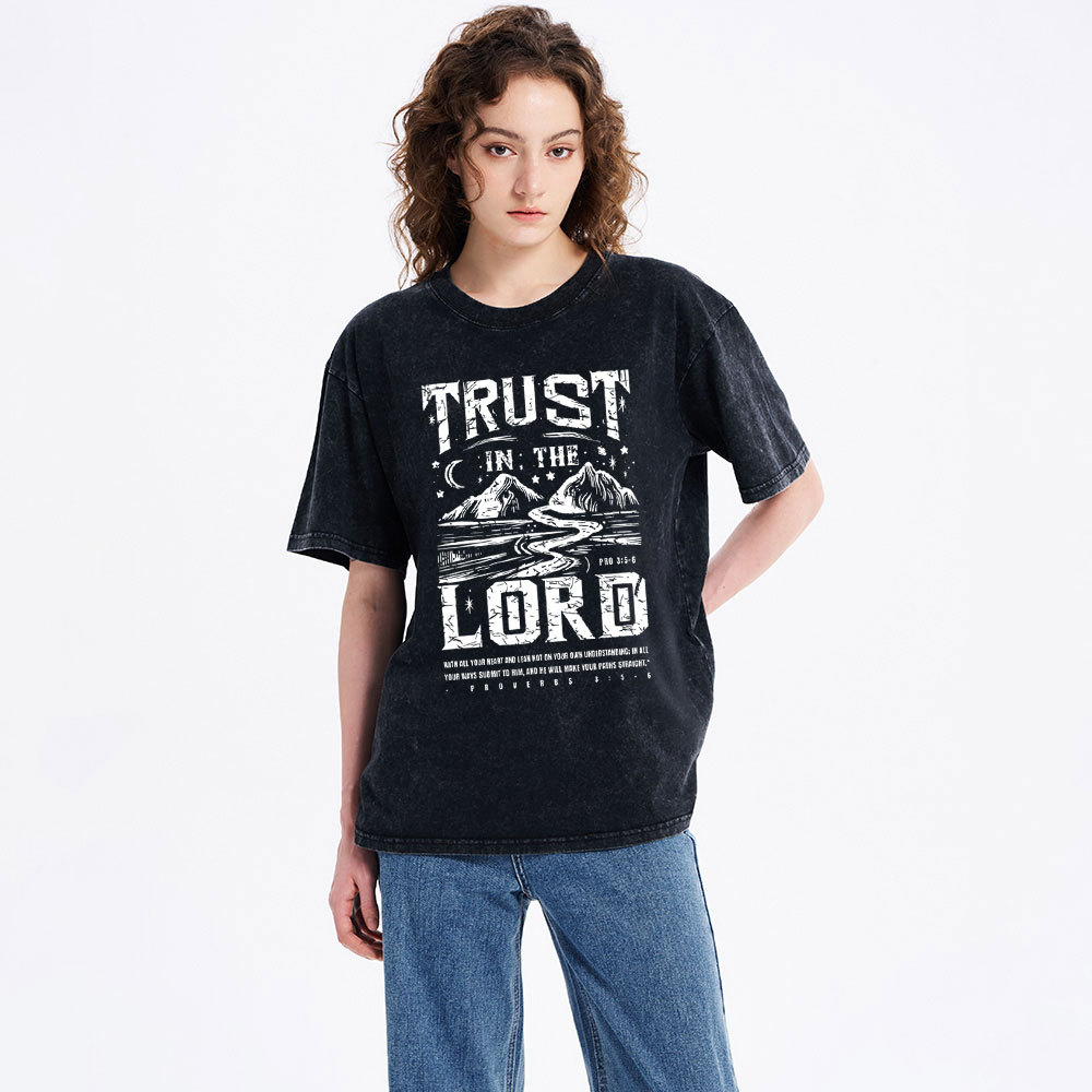 Trust In The Lord Christian Washed T-Shirt