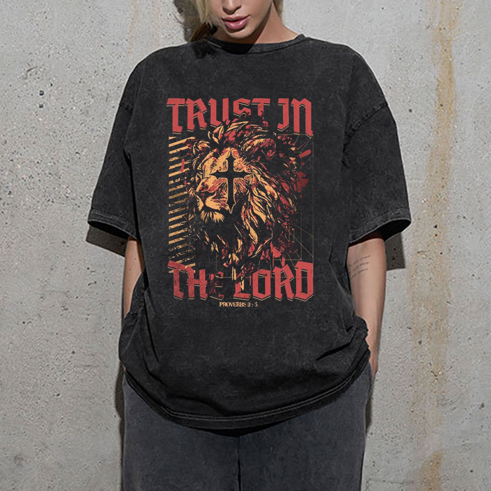 Trust In The Lord Christian Washed T-Shirt