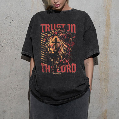 Trust In The Lord Christian Washed T-Shirt
