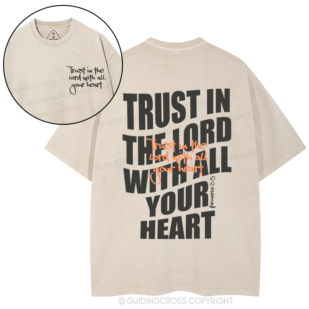Trust In The Lord Christian Washed T-Shirt