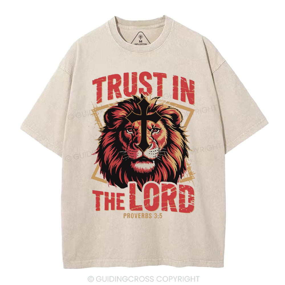 Trust In The Lord Christian Washed T-Shirt