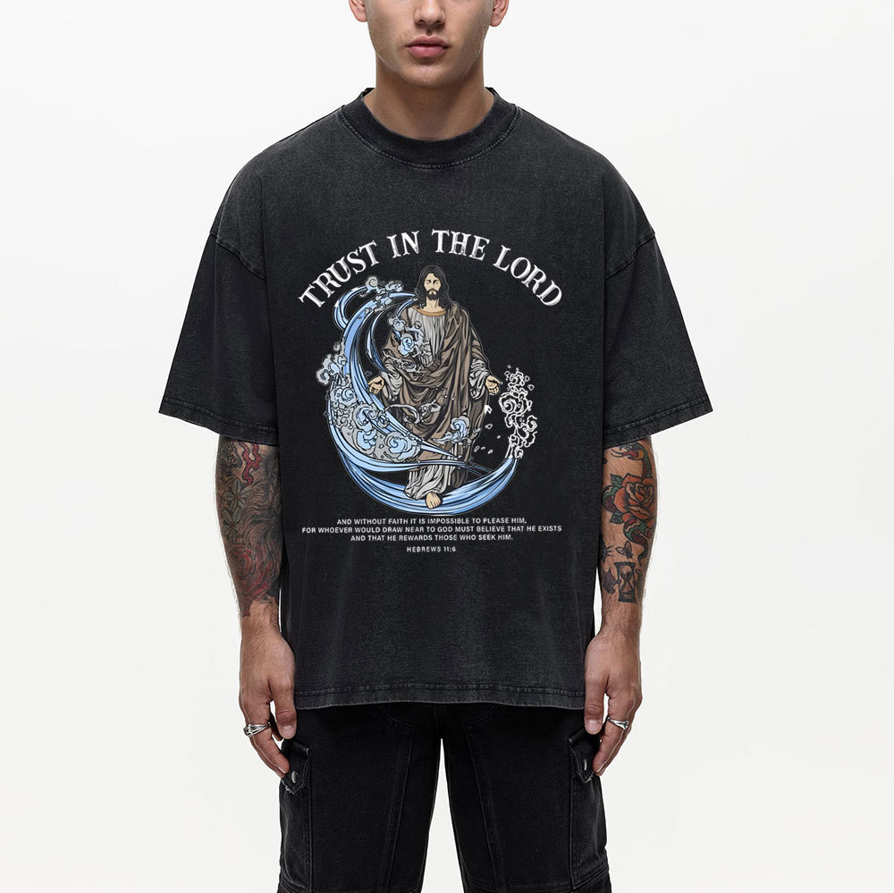 Trust In The Lord Christian Washed T-Shirt