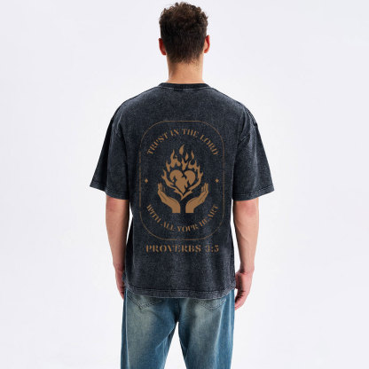 Trust In The Lord Christian Washed T-Shirt