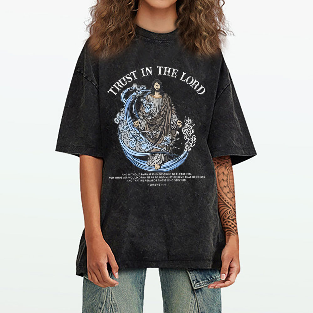 Trust In The Lord Christian Washed T-Shirt