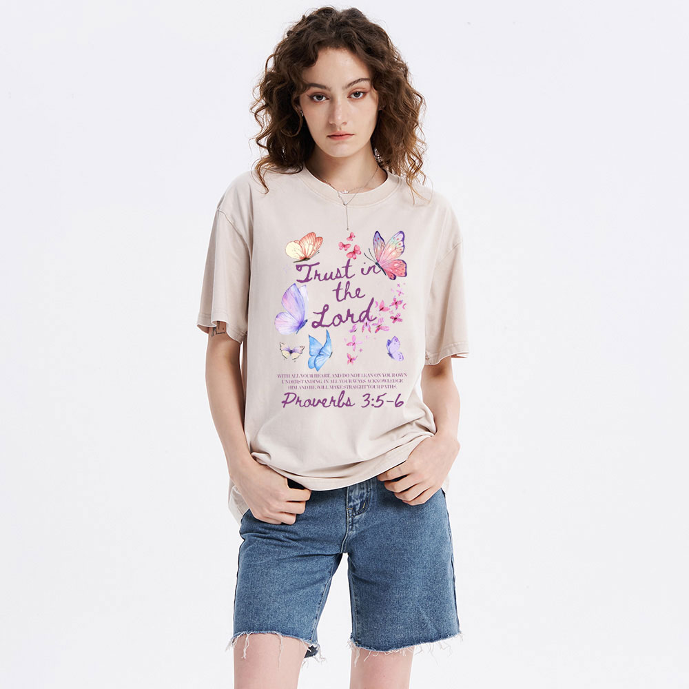 Trust In The Lord Christian Washed T-Shirt