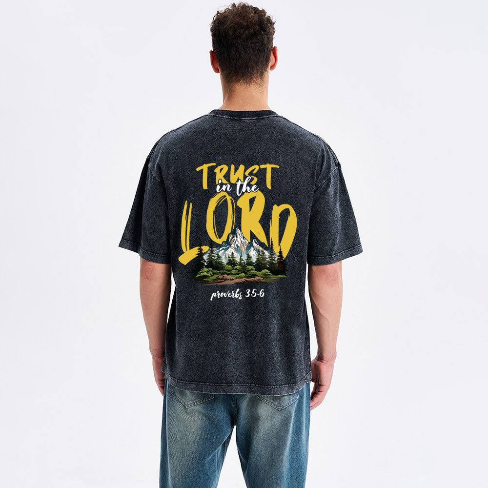 Trust In The Lord Christian Washed T-Shirt