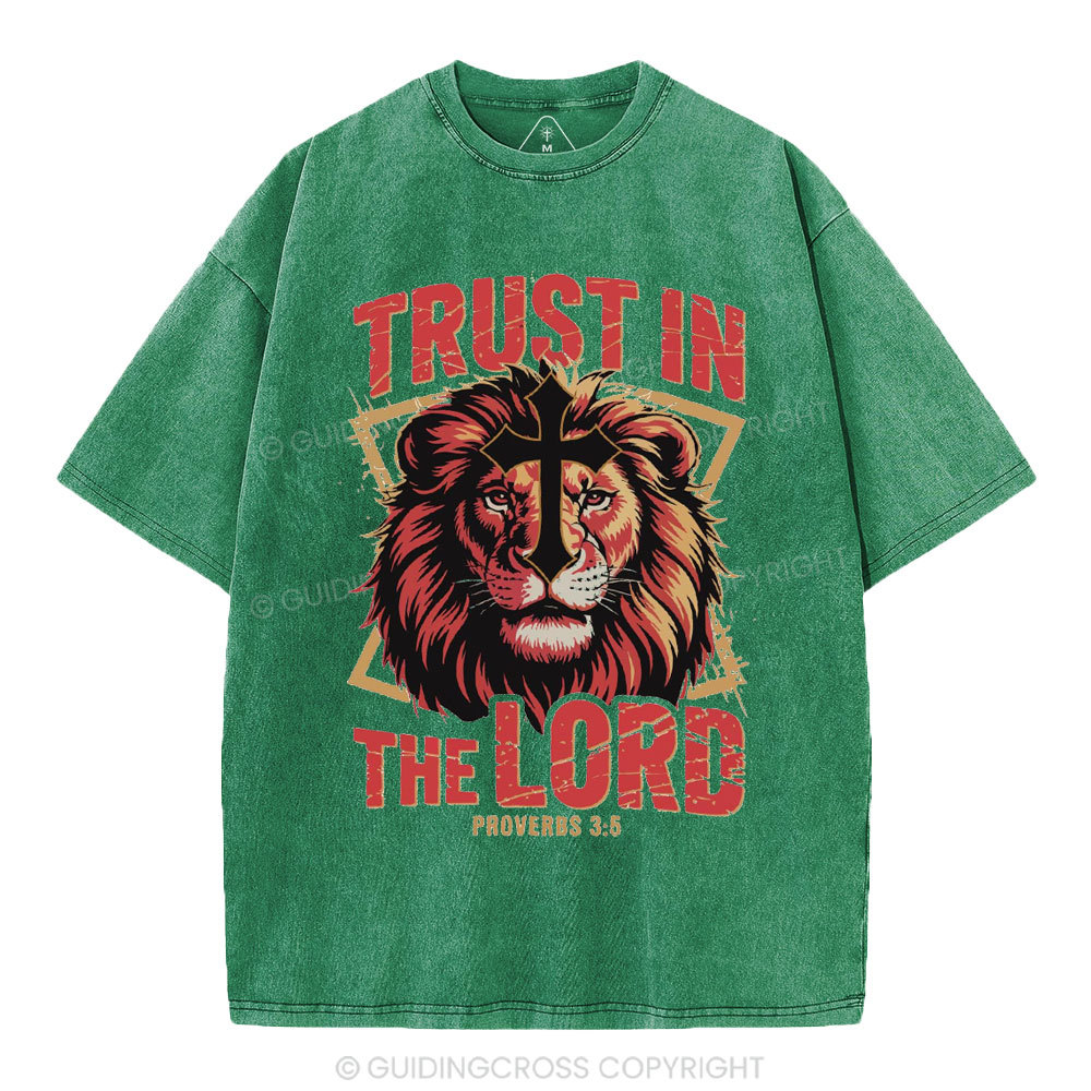 Trust In The Lord Christian Washed T-Shirt