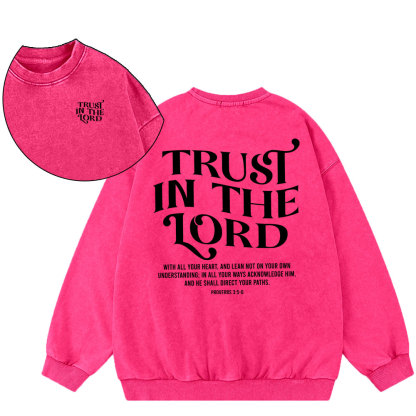 Trust In The Lord Christian Washed SweatShirt