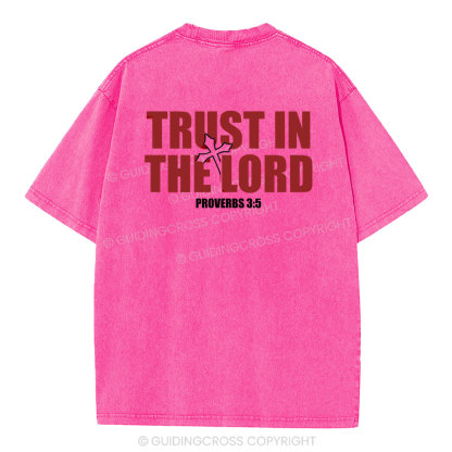 Trust In The Lord Christian Washed T-Shirt