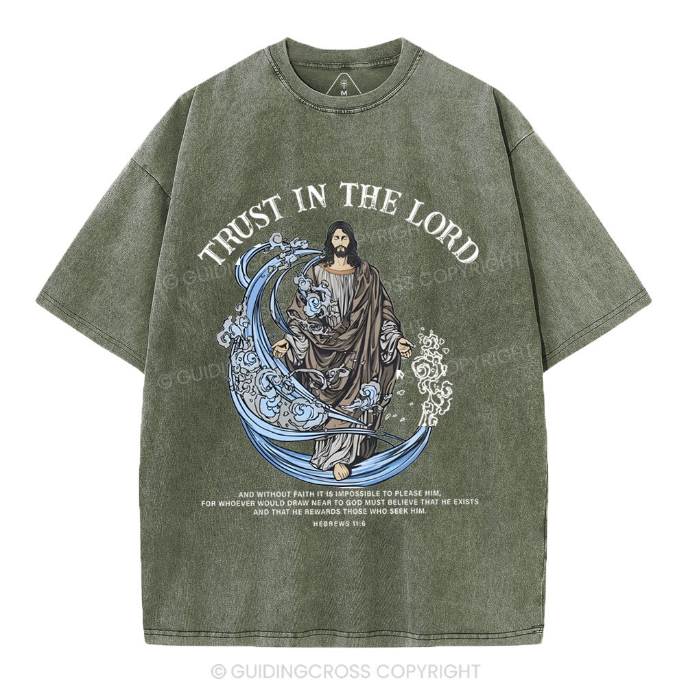 Trust In The Lord Christian Washed T-Shirt