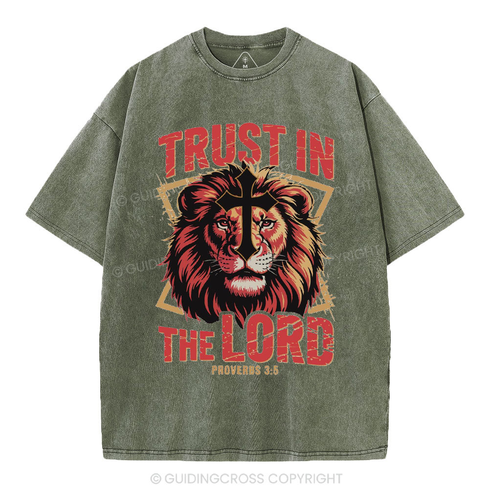 Trust In The Lord Christian Washed T-Shirt