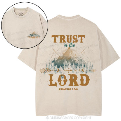 Trust In The Lord Christian Washed T-Shirt
